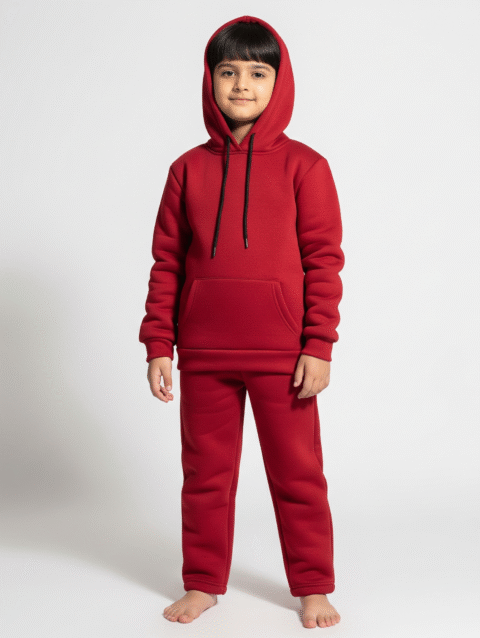 Stylish Red Winter Tracksuit for Kids